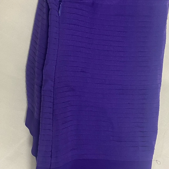 Diane Von Furstenberg Purple Pleated Silk Square Neck Merle Dress size 0 - Picture 6 of 16